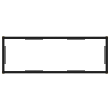 Tavolo Consolle Trasparente 100x35x75 cm in Vetro Temperato