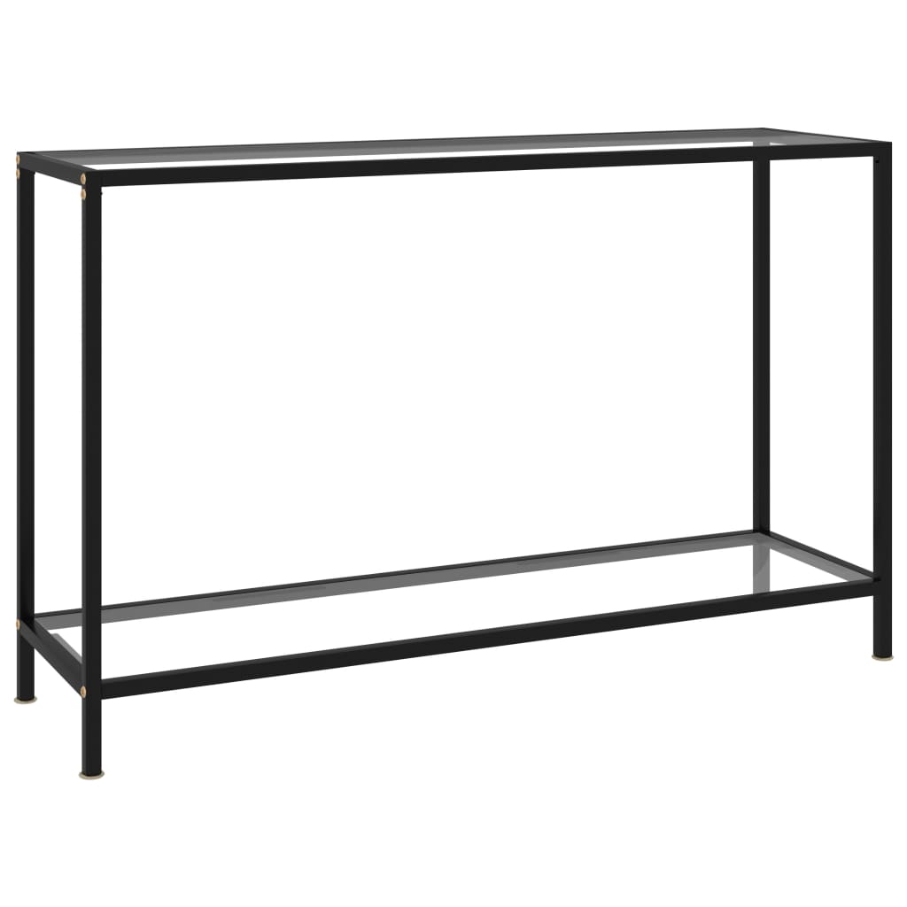 Tavolo Consolle Trasparente 120x35x75 cm in Vetro Temperato