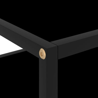 322852 Console Table Black 50x40x40 cm Tempered Glass
