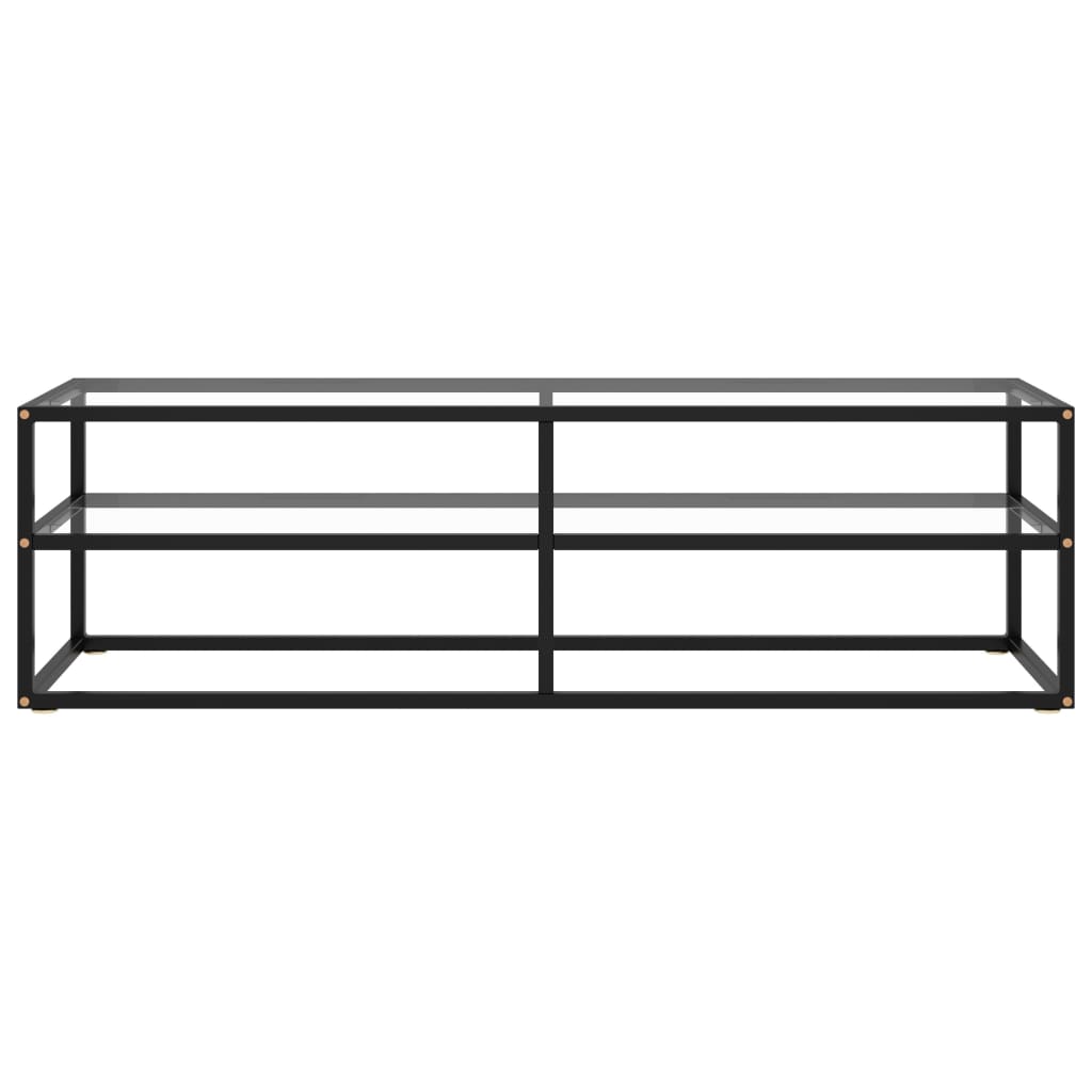 Mobile TV Nero con Vetro Temperato 140x40x40 cm