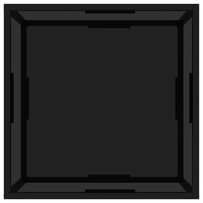 Tavolino da Salotto Nero 60x60x35 cm in Vetro Temperato