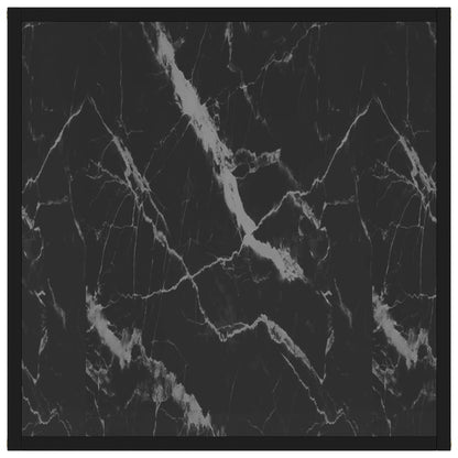 Tavolino da Salotto Nero 60x60x35 cm in Vetro Temperato