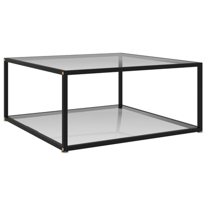 Tavolino da Salotto Trasparente 80x80x35 cm in Vetro Temperato