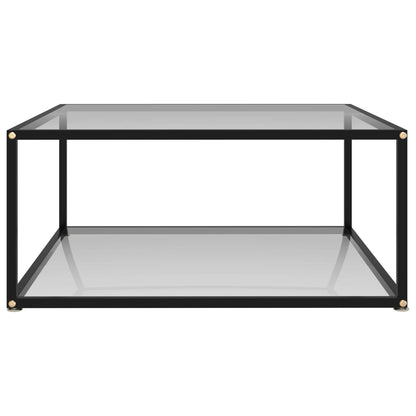 Tavolino da Salotto Trasparente 80x80x35 cm in Vetro Temperato