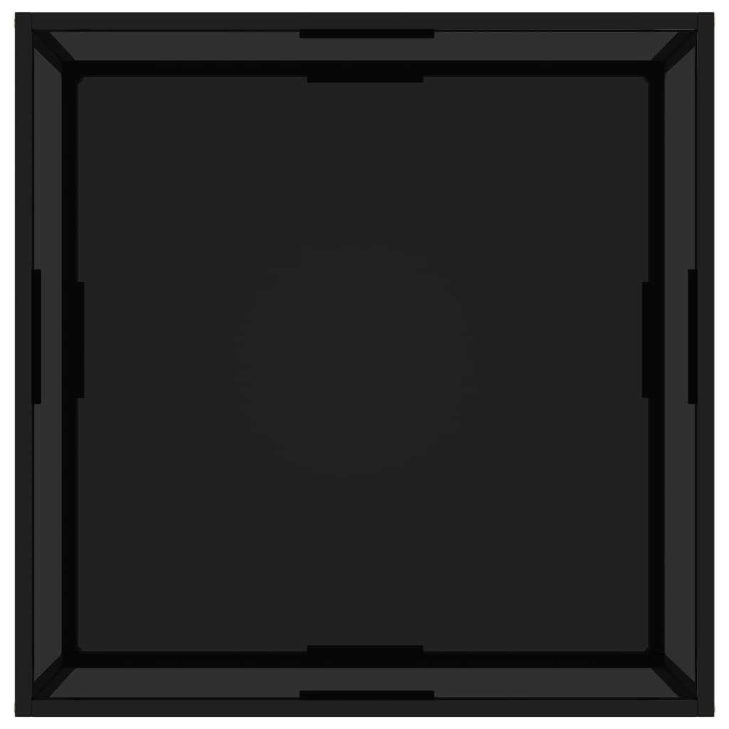 322893 Coffee Table Black 80x80x35 cm Tempered Glass
