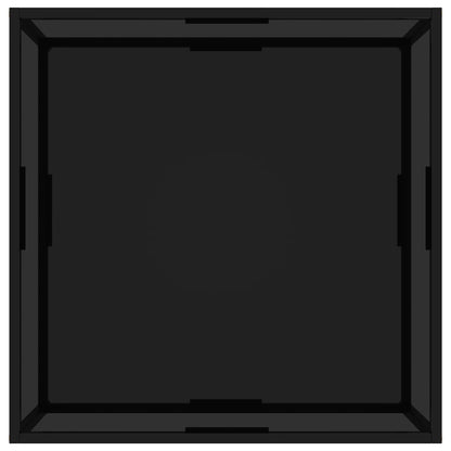 322893 Coffee Table Black 80x80x35 cm Tempered Glass