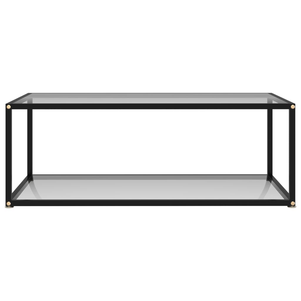 322897 Coffee Table Transparent 100x50x35 cm Tempered Glass