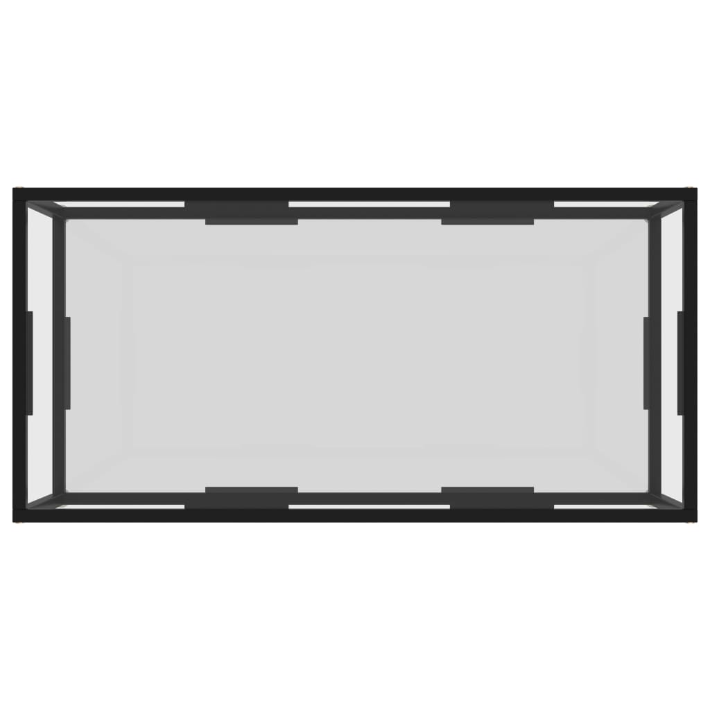 322897 Coffee Table Transparent 100x50x35 cm Tempered Glass