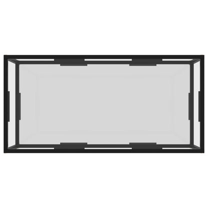322897 Coffee Table Transparent 100x50x35 cm Tempered Glass