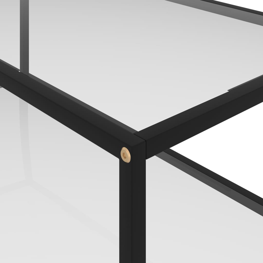 322897 Coffee Table Transparent 100x50x35 cm Tempered Glass