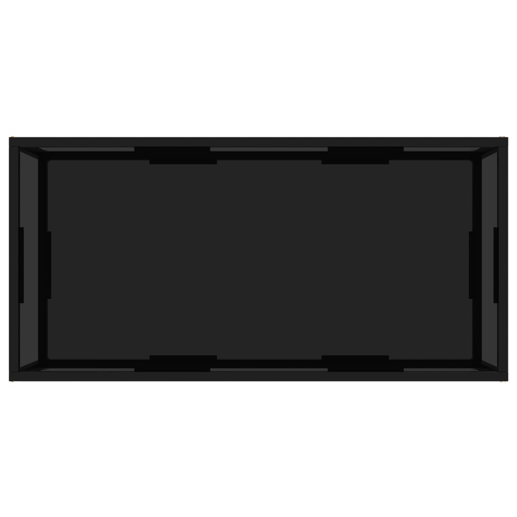 322898 Coffee Table Black 100x50x35 cm Tempered Glass