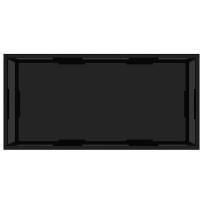322898 Coffee Table Black 100x50x35 cm Tempered Glass