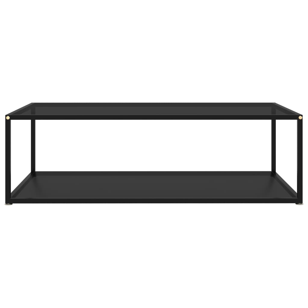 322903 Coffee Table Black 120x60x35 cm Tempered Glass
