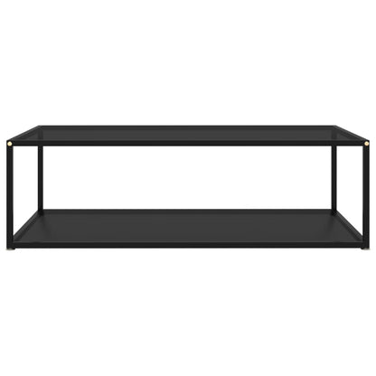 322903 Coffee Table Black 120x60x35 cm Tempered Glass