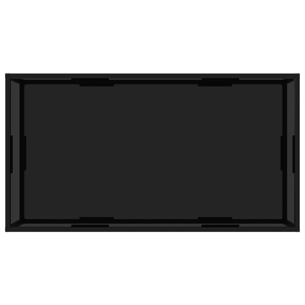 322903 Coffee Table Black 120x60x35 cm Tempered Glass