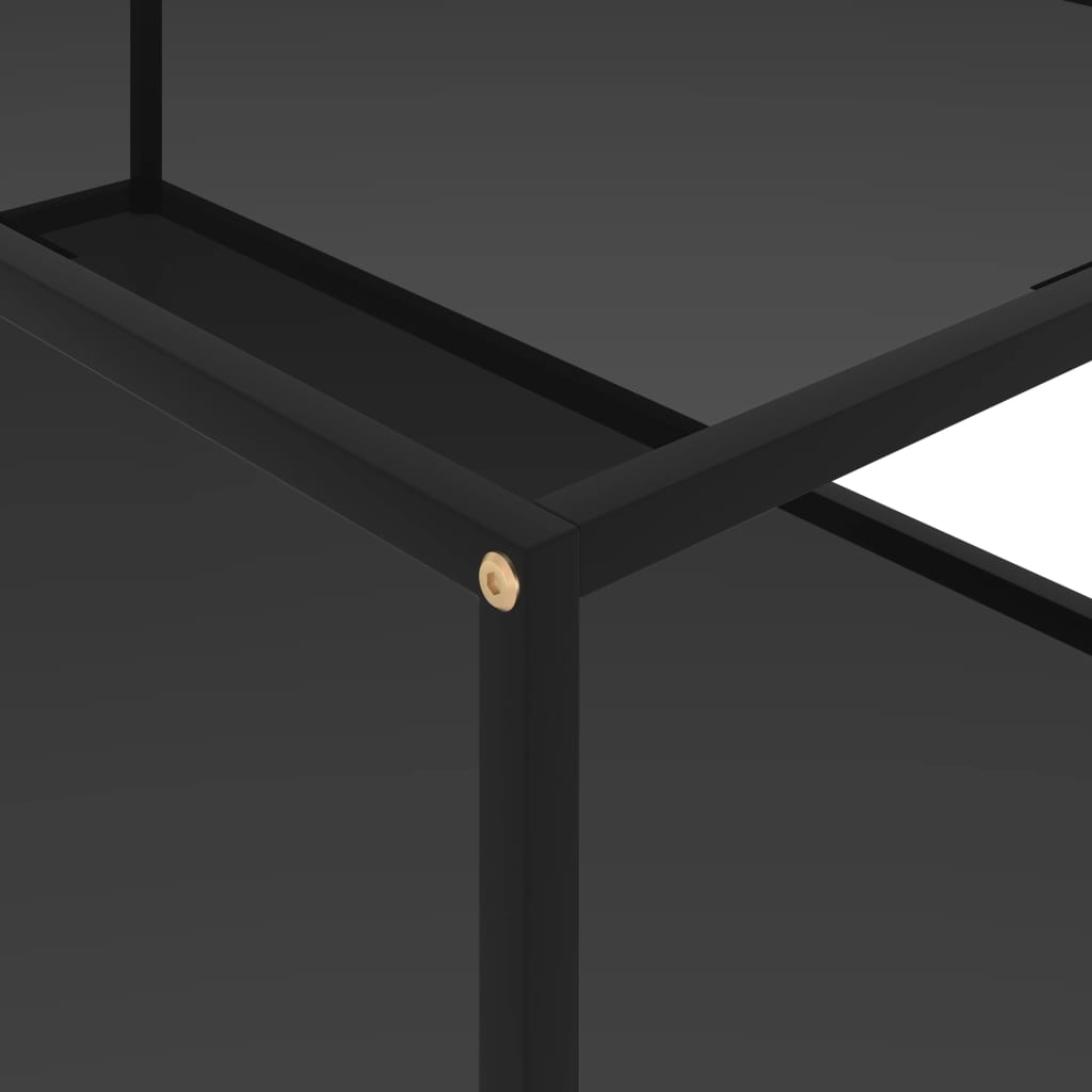 322903 Coffee Table Black 120x60x35 cm Tempered Glass