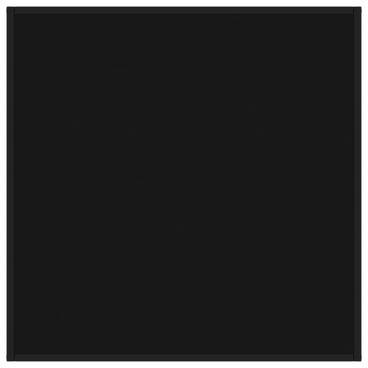 Tavolino da Salotto Nero con Vetro Nero 90x90x50 cm