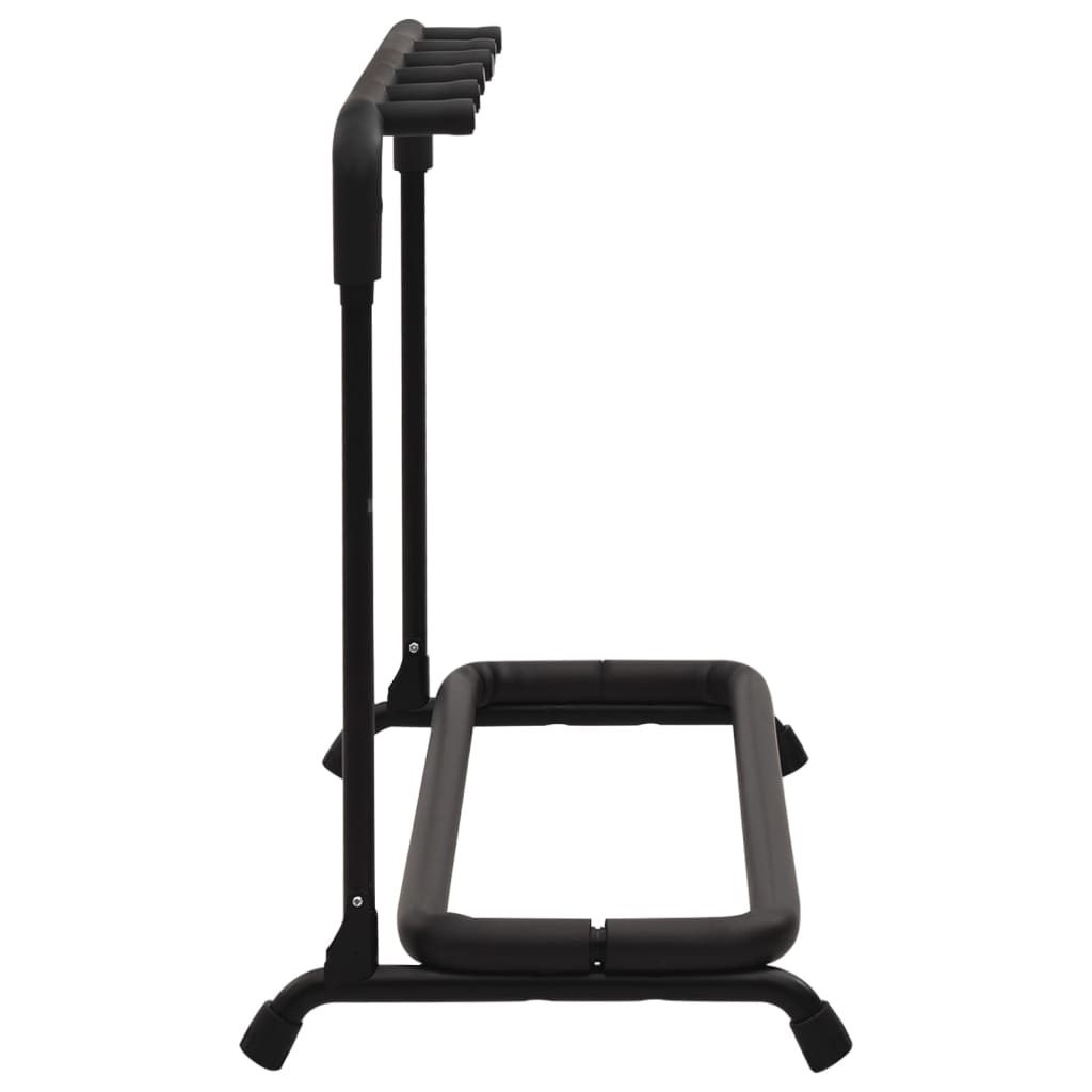 Supporto Pieghevole per Chitarra con 5 Sezioni Nero 74x41x66 cm