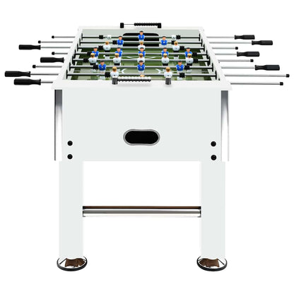 Tavolo Calcio Balilla in Acciaio 60 kg 140x74,5x87,5 cm Bianco