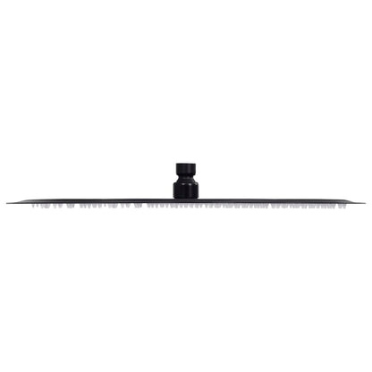 Testa Doccia a Pioggia in Acciaio Inox 40 cm Rotonda Nera