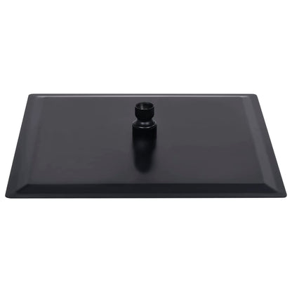 Testa Doccia a Pioggia in Acciaio Inox 25x25 cm Quadrata Nera