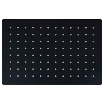 Testa Doccia a Pioggia Acciaio Inox 30x20 cm Rettangolare Nera