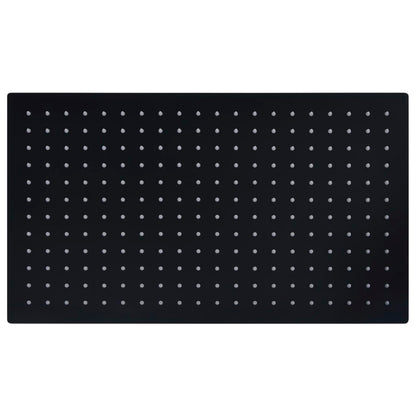 Testa Doccia a Pioggia Acciaio Inox 50x30 cm Rettangolare Nera