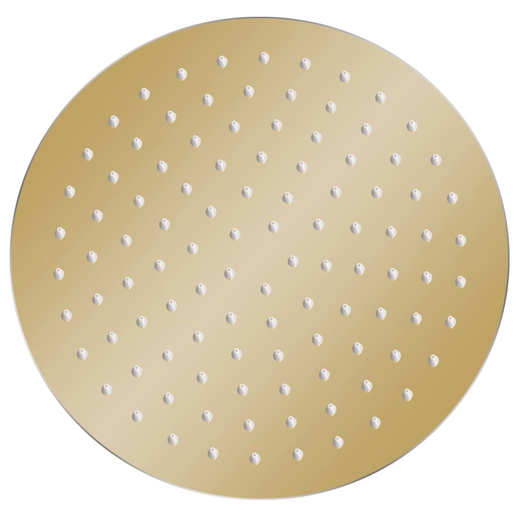 Testa Doccia a Pioggia in Acciaio Inox 25 cm Rotonda Oro