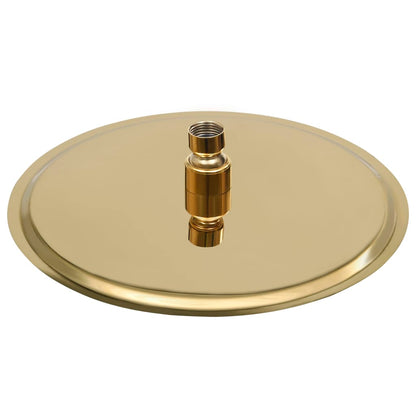 Testa Doccia a Pioggia in Acciaio Inox 25 cm Rotonda Oro