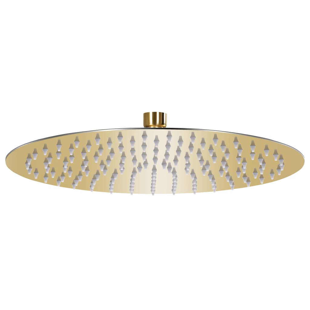 Testa Doccia a Pioggia in Acciaio Inox 30 cm Rotonda Oro