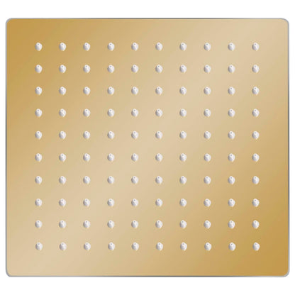 Testa Doccia a Pioggia in Acciaio Inox 20x20cm Quadrata Oro