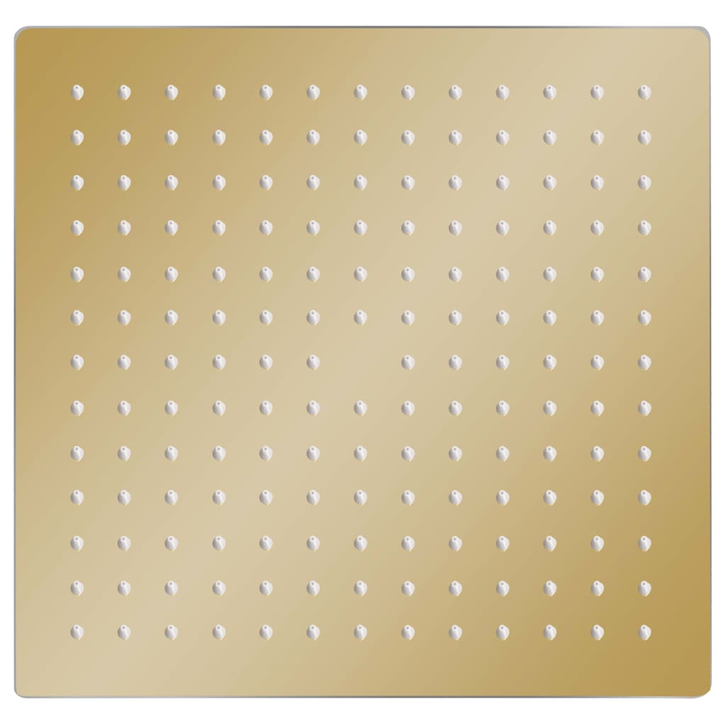 Testa Doccia a Pioggia in Acciaio Inox 25x25 cm Quadrata Oro
