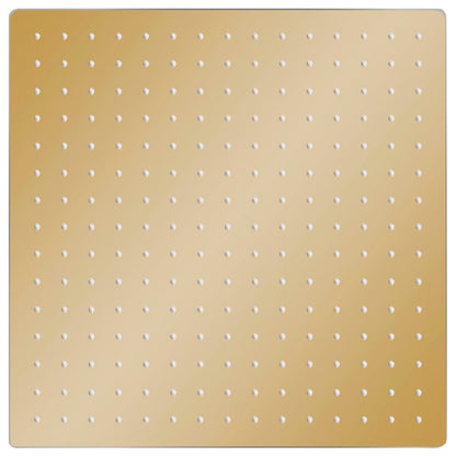 Testa Doccia a Pioggia in Acciaio Inox 40x40 cm Quadrata Oro
