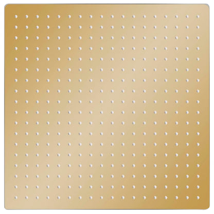 Testa Doccia a Pioggia in Acciaio Inox 50x50 cm Quadrata Oro