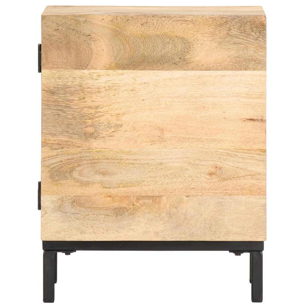 Comodino 40x30x51 cm in Legno Massello di Mango