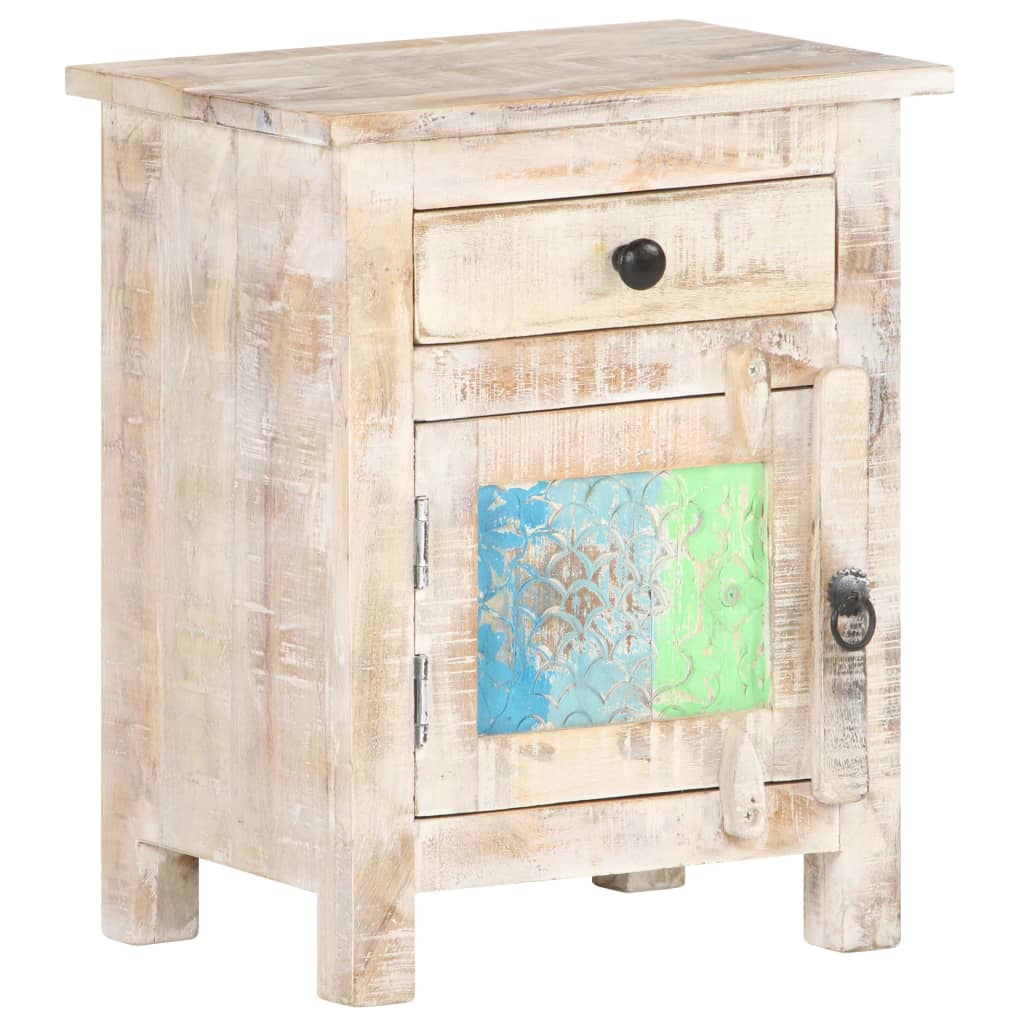 Comodino 40x30x50 cm in Legno di Acacia Grezzo