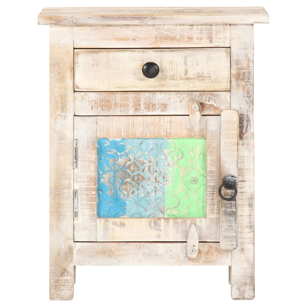 Comodino 40x30x50 cm in Legno di Acacia Grezzo