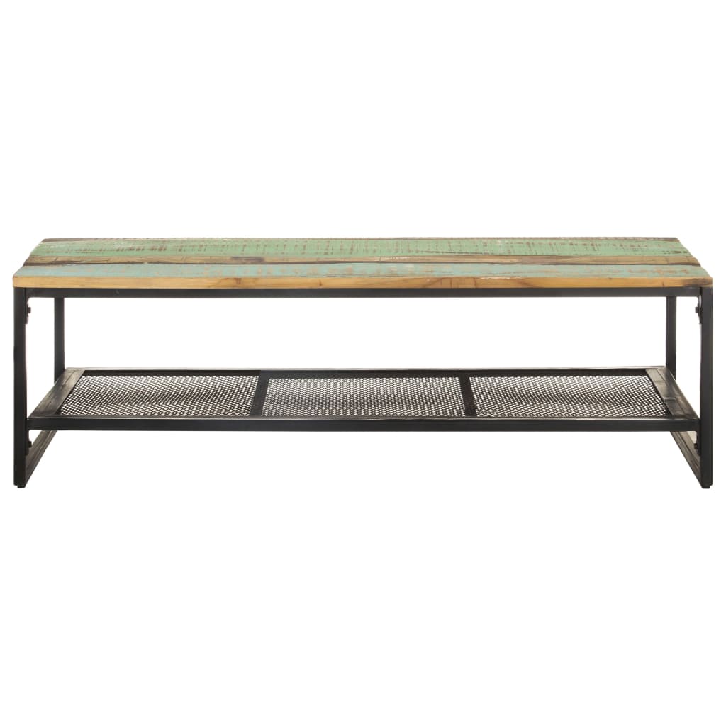 Tavolino da Salotto 110x60x35 cm in Legno Massello di Recupero