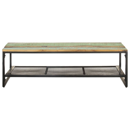 Tavolino da Salotto 110x60x35 cm in Legno Massello di Recupero