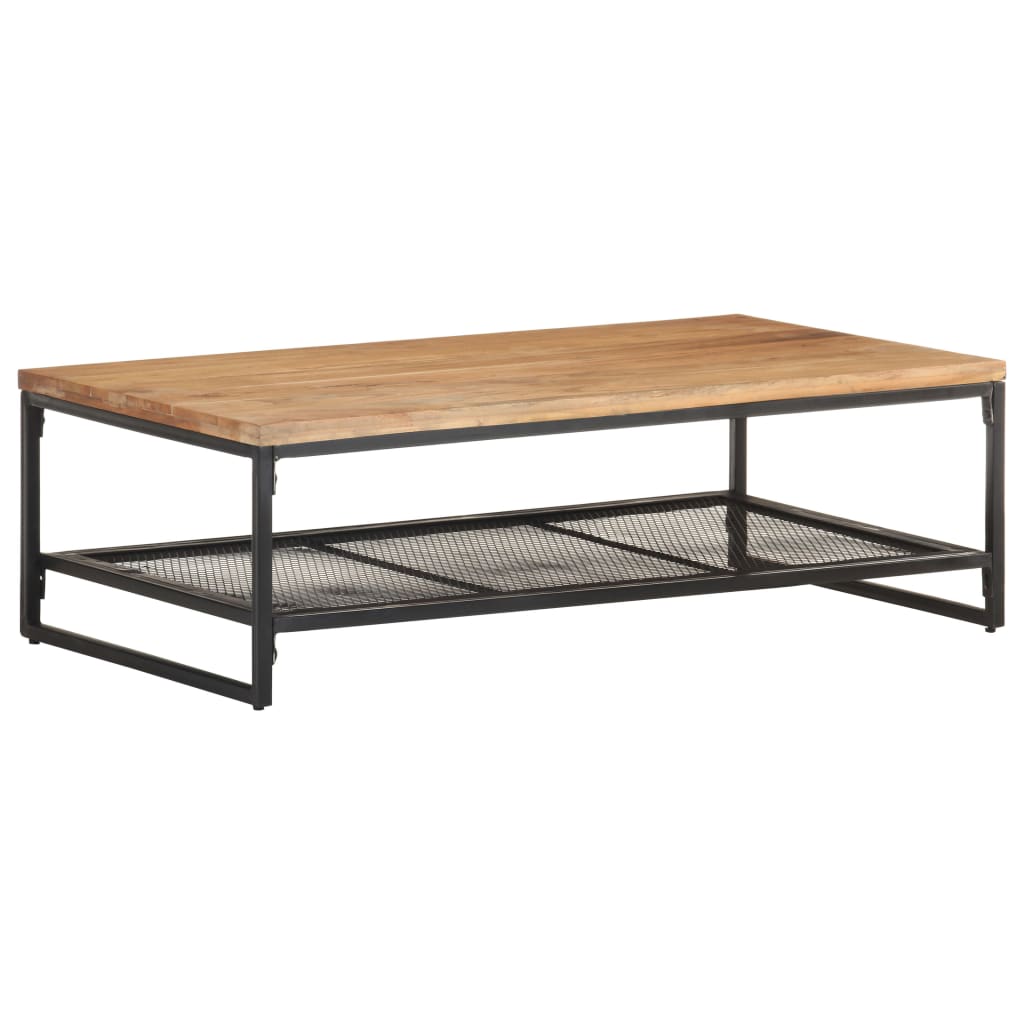 Tavolino da CaffÃ¨ 110x60x35 cm in Legno Massello di Acacia