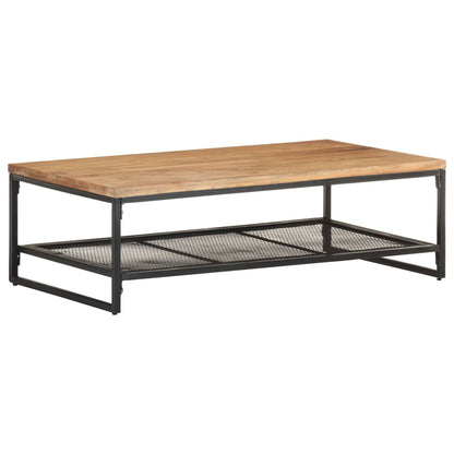 Tavolino da CaffÃ¨ 110x60x35 cm in Legno Massello di Acacia