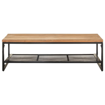 Tavolino da CaffÃ¨ 110x60x35 cm in Legno Massello di Acacia