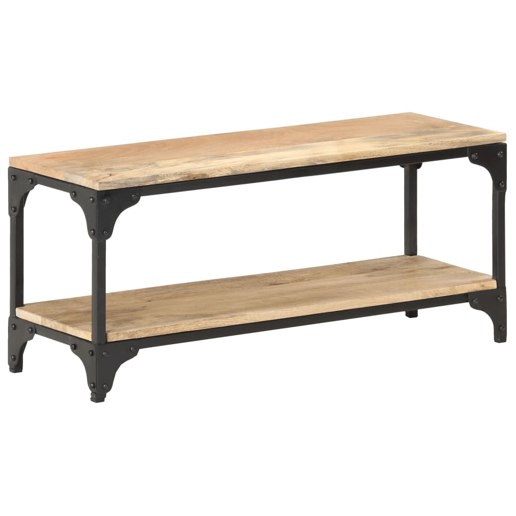 Tavolino da Salotto 90x30x40 cm in Legno Massello di Mango