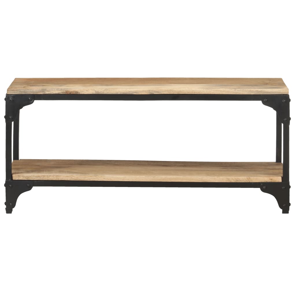 Tavolino da Salotto 90x30x40 cm in Legno Massello di Mango