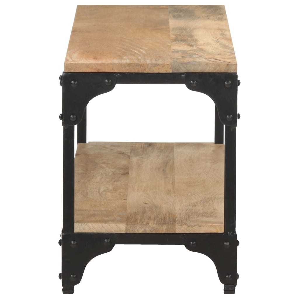 Tavolino da Salotto 90x30x40 cm in Legno Massello di Mango