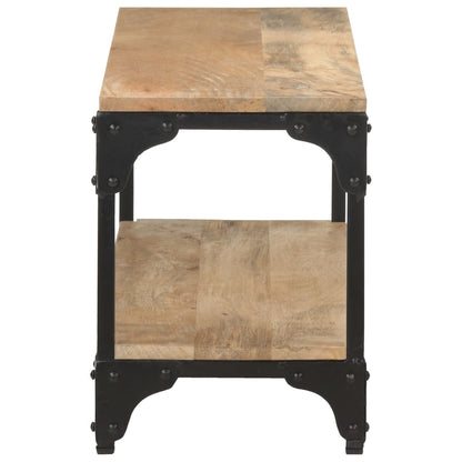 Tavolino da Salotto 90x30x40 cm in Legno Massello di Mango