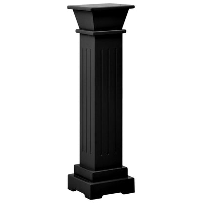 Piedistallo per Piante Quadrato Classico Nero 17x17x66 cm MDF