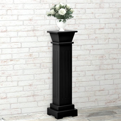 Piedistallo per Piante Quadrato Classico Nero 17x17x66 cm MDF