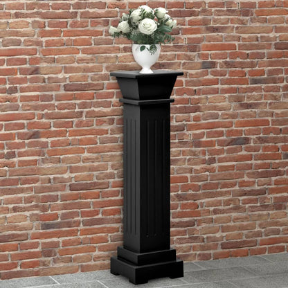 Piedistallo per Piante Quadrato Classico Nero 17x17x66 cm MDF