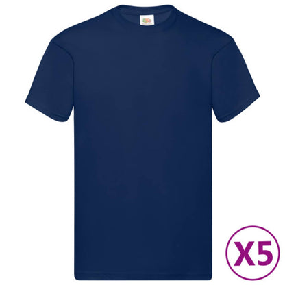 Camicia 5 pcs Blu 5XL Cotone